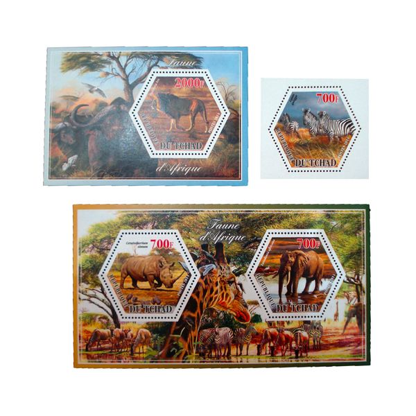 تمبر یادگاری مدل حیوانات کد bc-1590 مجموعه 4 عددی