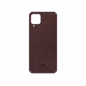 MAHOOT Matte-Dark-Brown-Leather Cover Sticker for Samsung Galaxy A12 Nacho