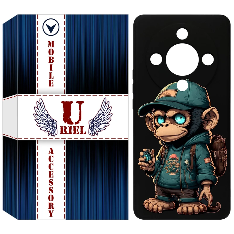 کاور یوریل  مدل KSH کد 36 طرح میمون مناسب برای گوشی موبایل آنر X9b / X50 / Magic6 Lite / Magic 6 Lite