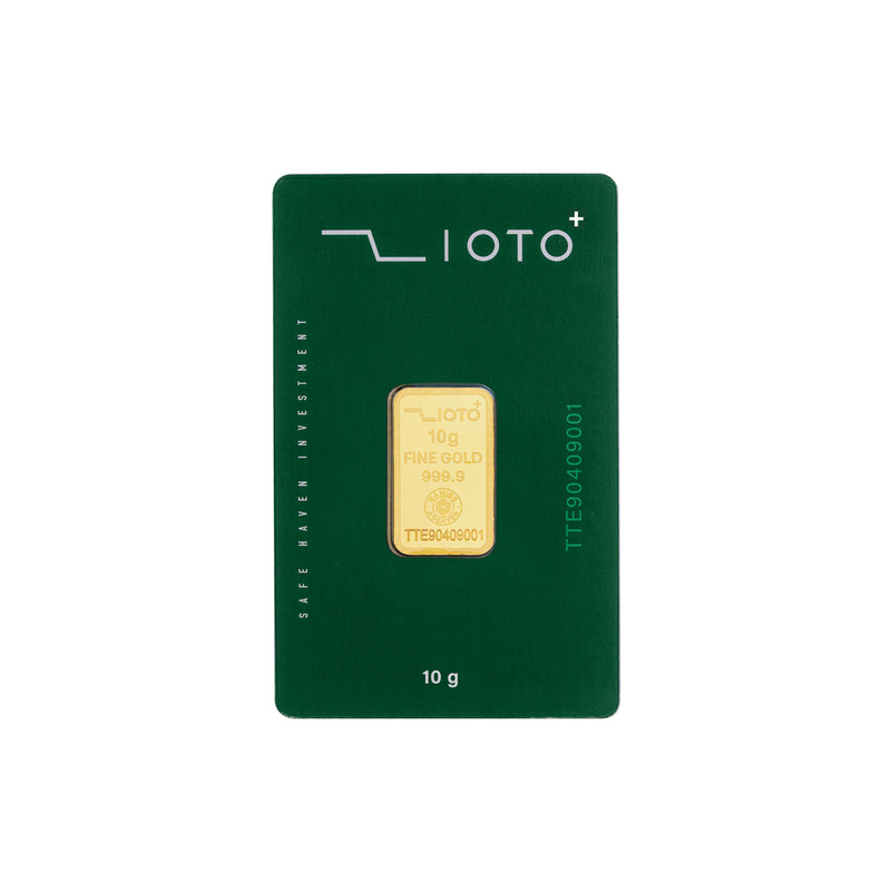 شمش طلا 999.9 عیار زیوتو مدل TTE-10