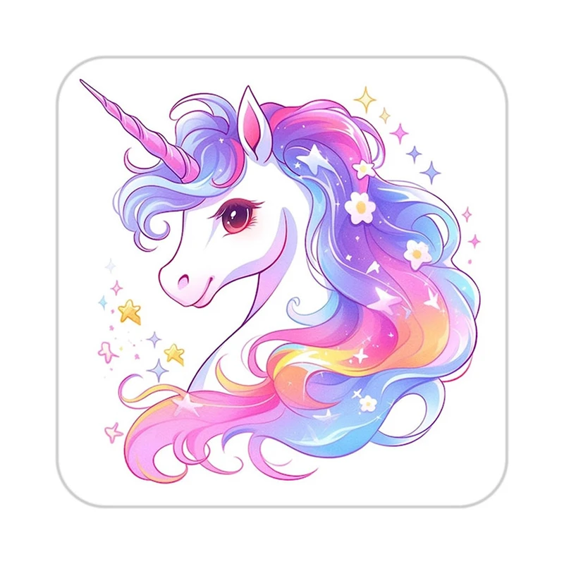 زیر لیوانی کاکتی طرح اسب تک شاخ و یونیکورن مدل mp33094