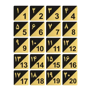 تابلو راهنما طرح پلاک اعداد مدل GNG1520 مجموعه 20 عددی