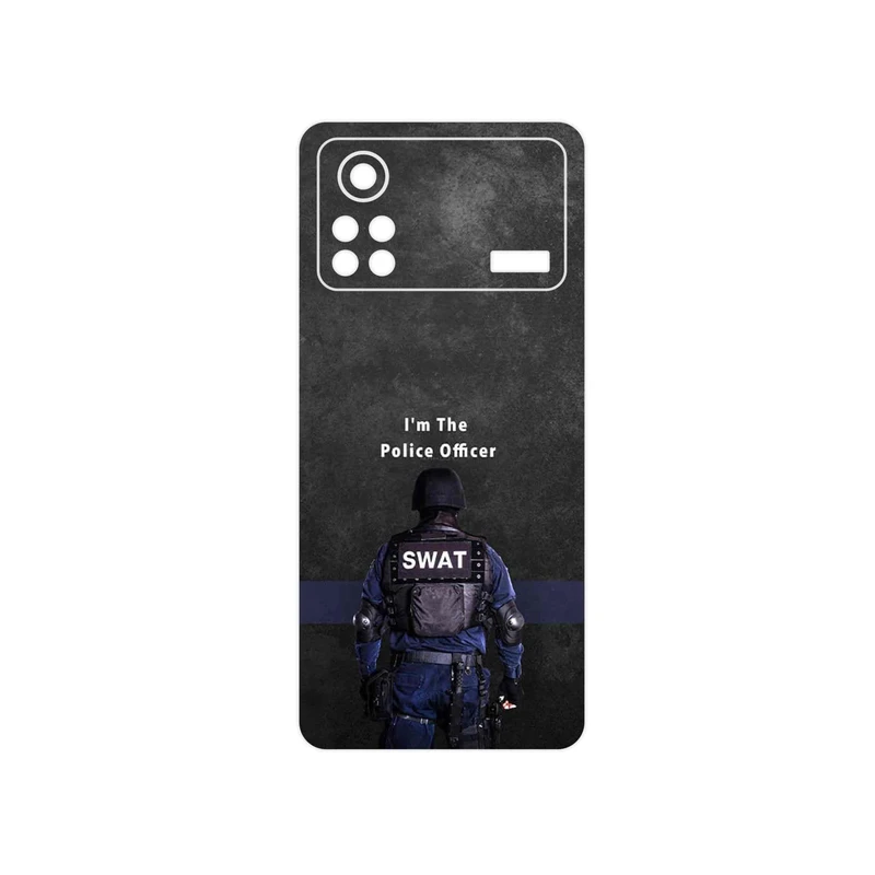 برچسب پوششی ماهوت مدل Police Officer مناسب برای گوشی موبایل شیائومی Poco X4 Pro 5G
