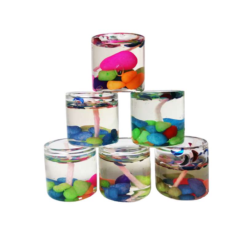 شمع لیوانی مدل سنگی کد SH01 بسته 6 عددی