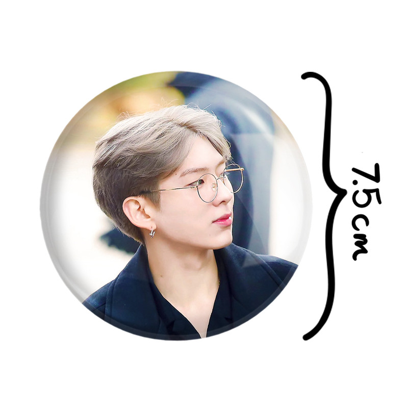 آینه جیبی خندالو طرح کیهیون گروه مانستا اکس MONSTA X مدل تاشو کد 21155