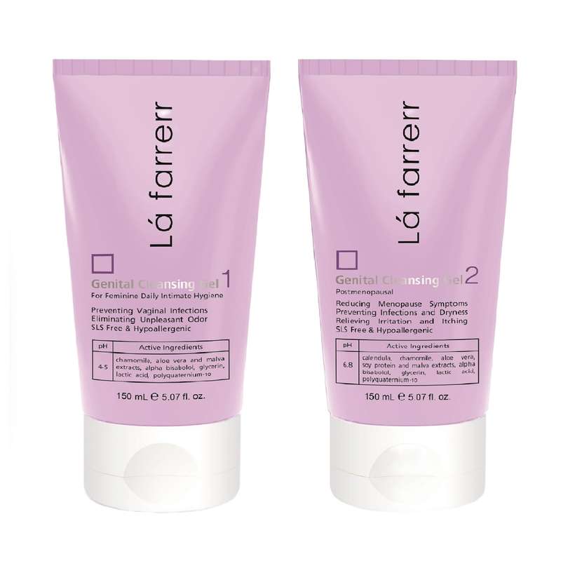 ژل بهداشتی بانوان لافارر مدل Genital Clensing Gel1 حجم 150میلی لیتر به همراه ژل بهداشتی بانوان لافارر مدل Genital Clensing Gel2 حجم 150 میلی لیتر