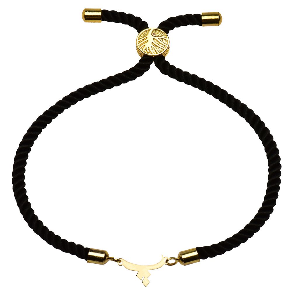دستبند طلا 18 عیار دخترانه کرابو طرح حرف پ مدل Krd1400