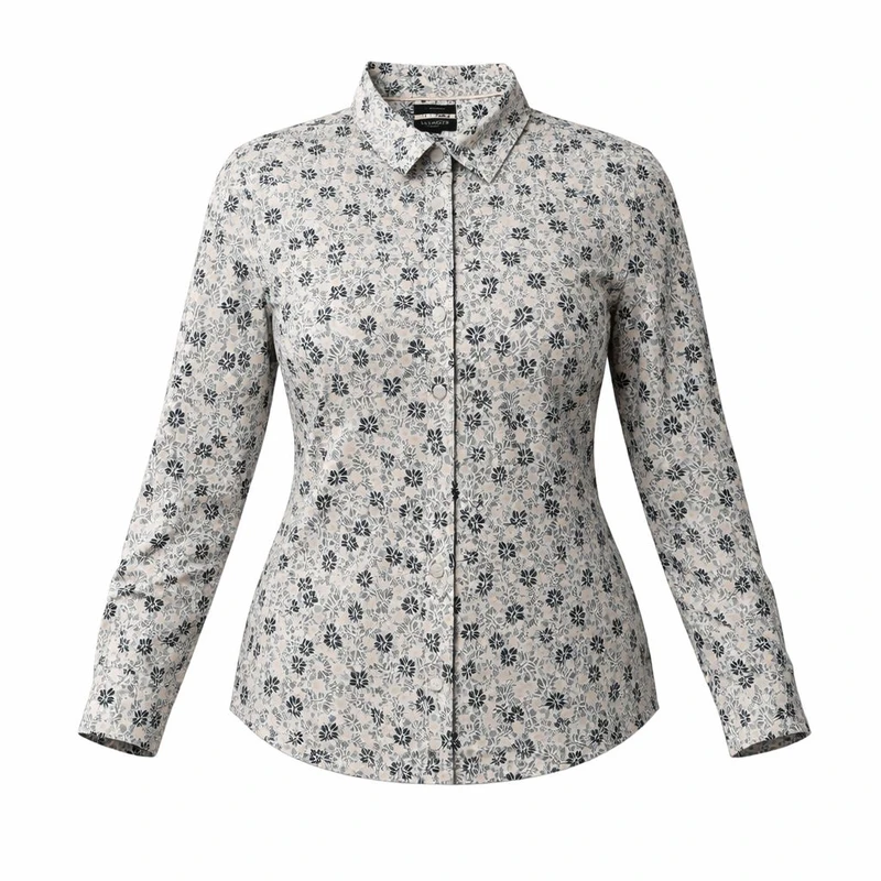 شومیز آستین بلند یقه برگردان زنانه مدل گلگلی