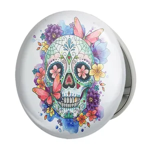 آینه جیبی خندالو طرح اسکلت Skleton مدل تاشو کد 1145 