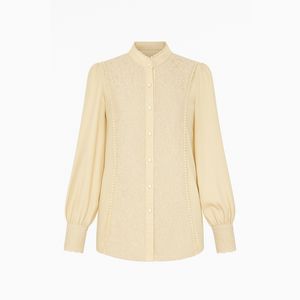 شومیز آستین بلند یقه ایستاده زنانه مدل پونه