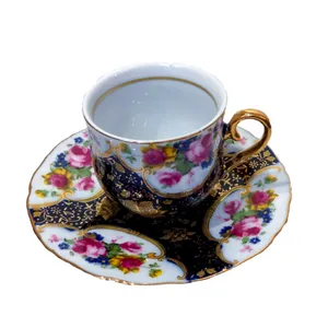 سرویس قهوه خوری 6 نفره طرح گل کلکسیونی 