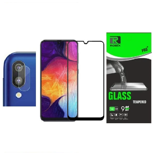 محافظ صفحه نمایش روبیکس مدلFLA20مناسب برای گوشی موبایل سامسونگ Galaxy A20 به همراه محافظ لنز دوربین