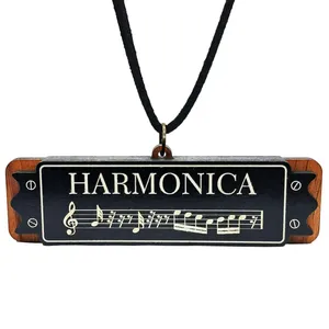 گردنبند طرح ساز دهنی مدل چوبی کد m.25321