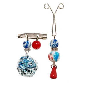 ست سنجاق سینه و گیره روسری طرح گل کد PM SE345