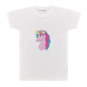 تی شرت بچگانه پرمانه طرح یونیکورن کد pmt.3343