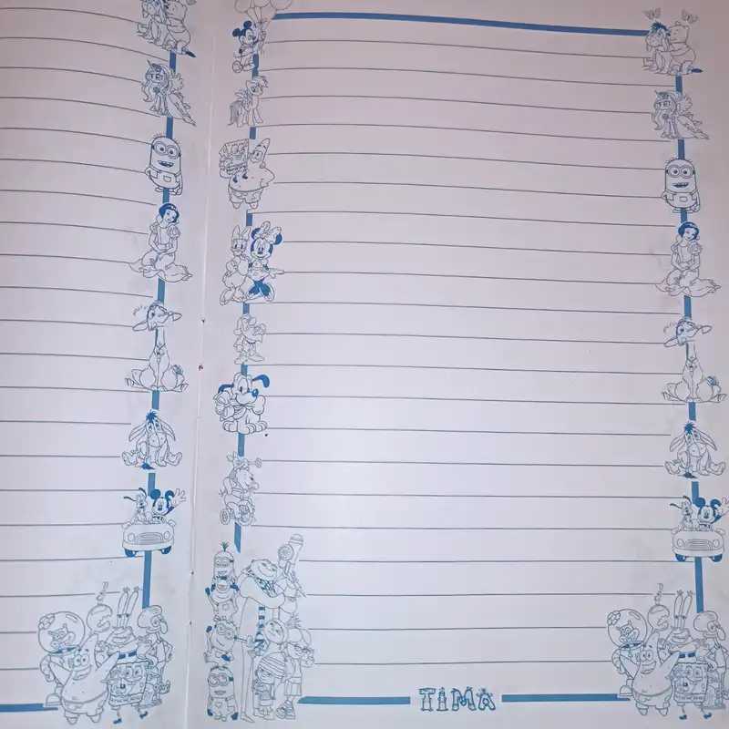 دفتر مشق 40 برگ تیما مدل حاشیه دار کد R مجموعه 10 عددی