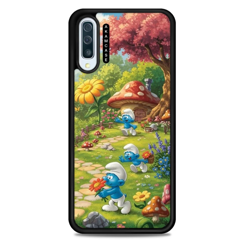 کاور آکام مدل AMC-WSGA50-SMURFS-8 مناسب برای گوشی موبایل سامسونگ Galaxy A50