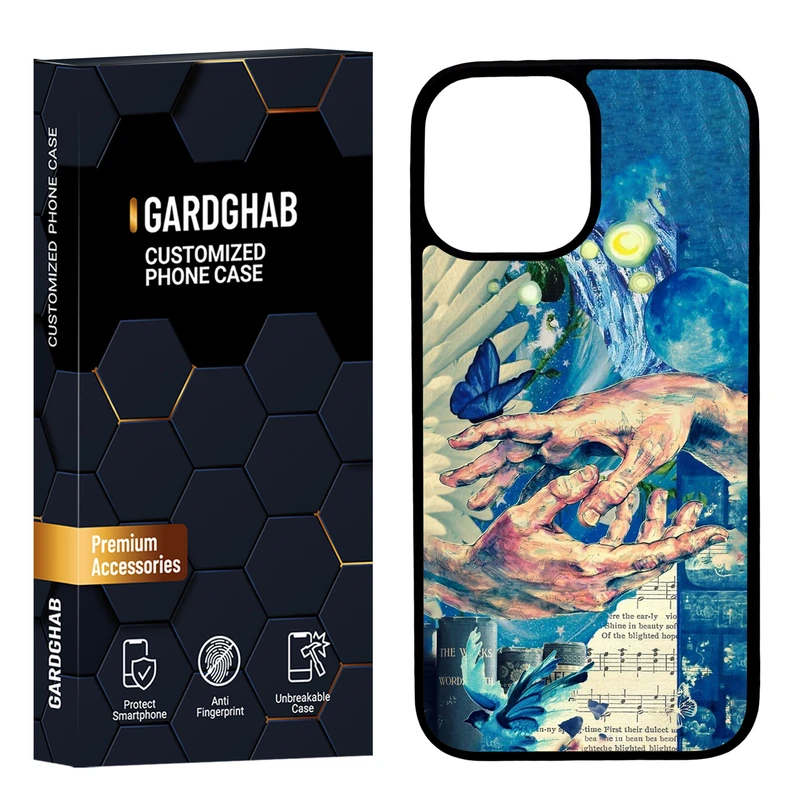 کاور گارد قاب مدل پشت گلس هنری مناسب برای گوشی موبایل اپل iPhone 12 Pro Max