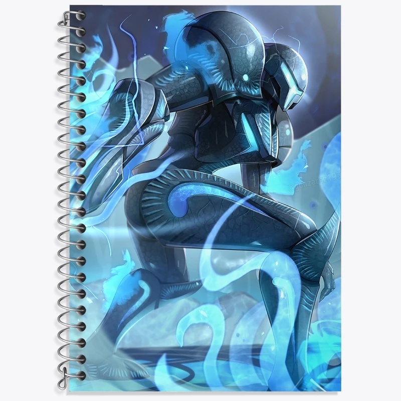 دفتر زبان 50 برگ خندالو مدل سه خط طرح بازی متروید (Metroid) کد 35629