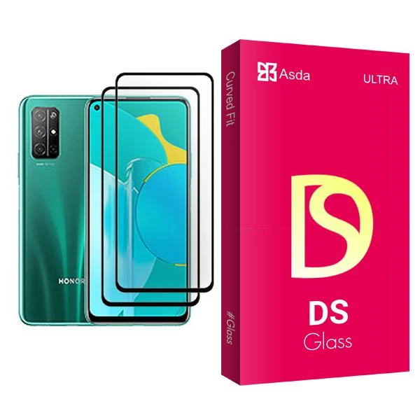 محافظ صفحه نمایش آسدا مدل DS Glass MIX002 مناسب برای گوشی موبایل آنر 30S بسته دو عددی