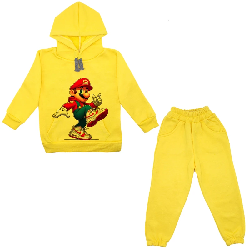 ست هودی و شلوار پسرانه مدل قارچ خور A52