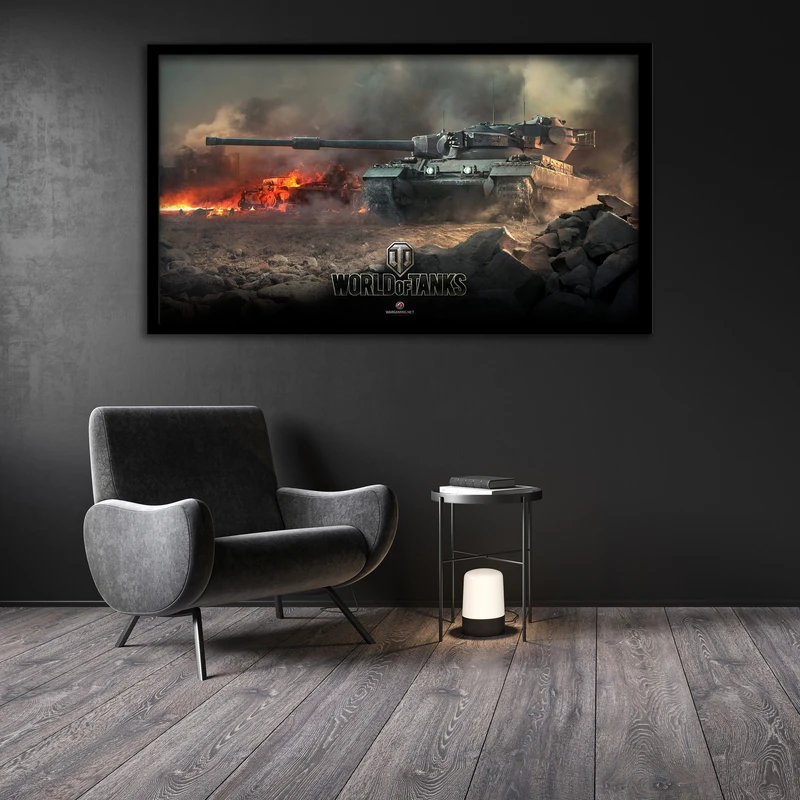 تابلو نوری بکلیت طرح بازی  world of tanks مدل لایت باکس B 142