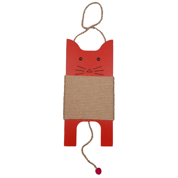 اسباب بازی گربه مدل اسکرچر آویز طرح گربه دم دار
