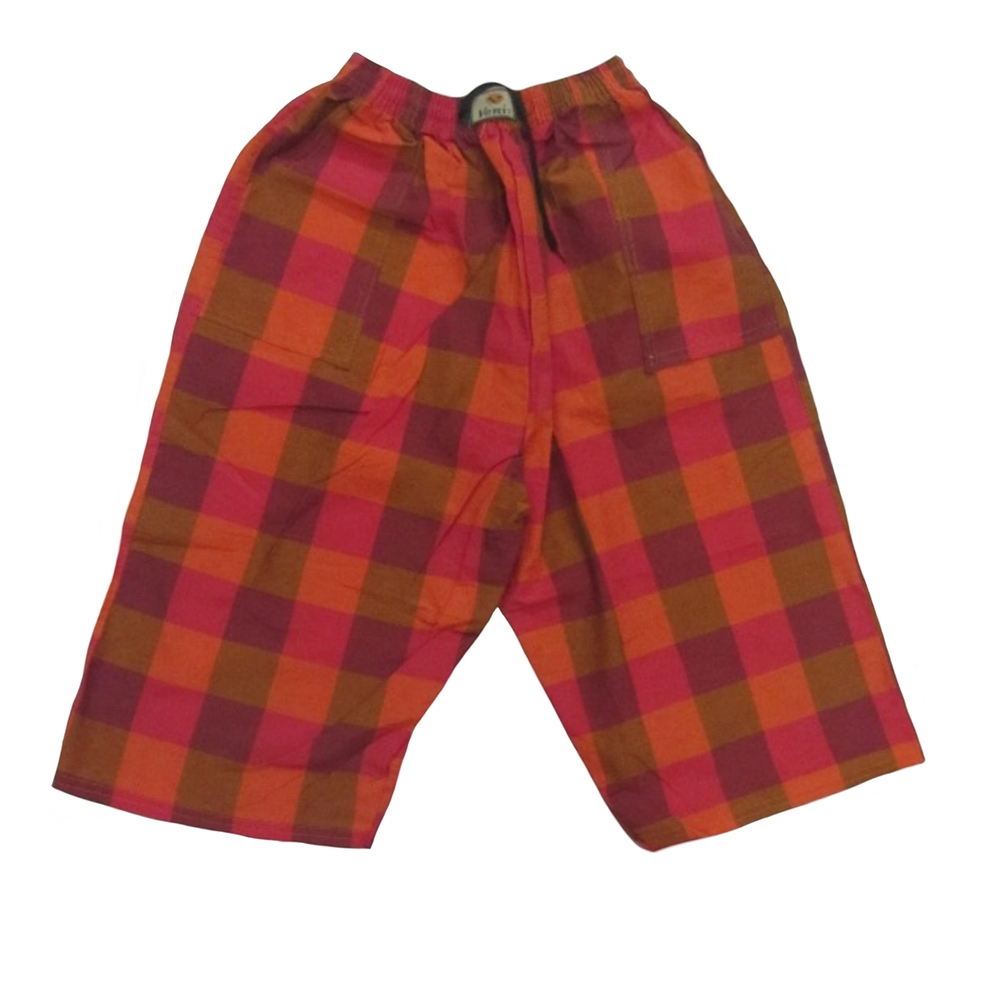 شلوارک مردانه مدل چهار خونه رنگ قرمز