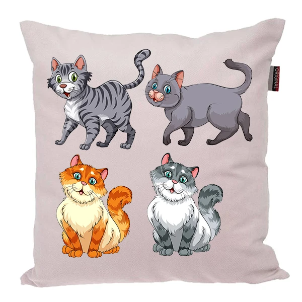 کوسن ناریکو مدل فانتزی طرح گربه کد 01090