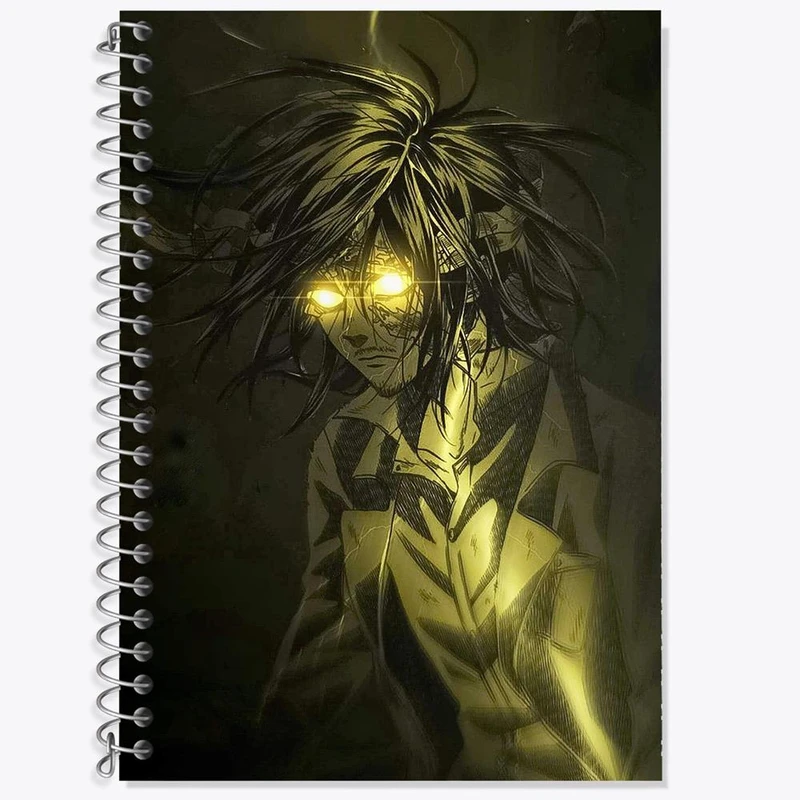 دفتر زبان 50 برگ خندالو مدل سه خط طرح ارن یگر انیمه اتک آن تایتان کد 13241