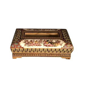 جعبه دستمال کاغذی خاتم کاری کد 7171