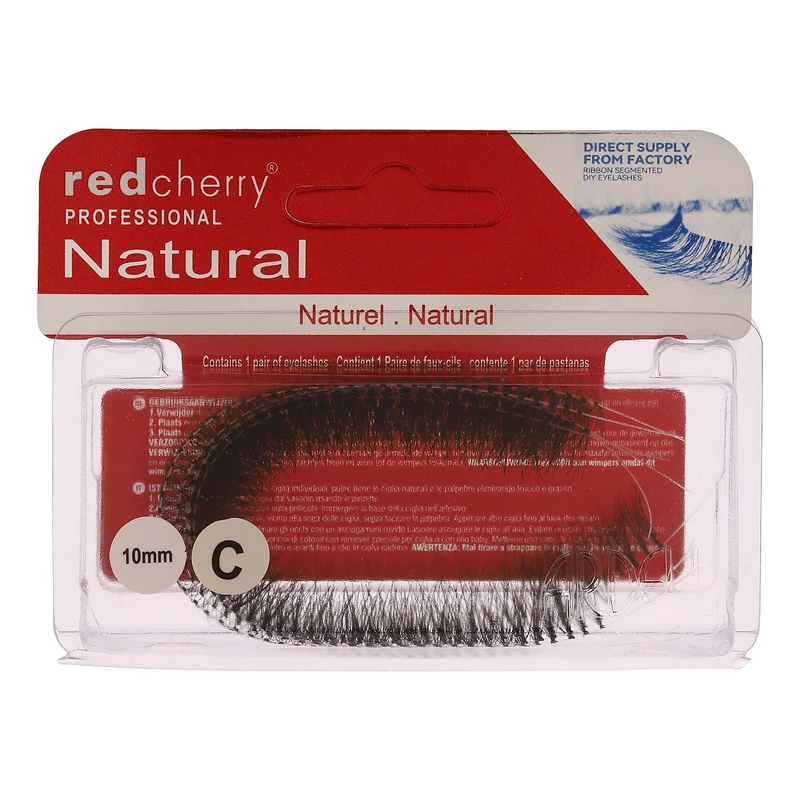 مژه مصنوعی رد چری مدل Classic Cluster Band کد 10 C بسته 5 عددی