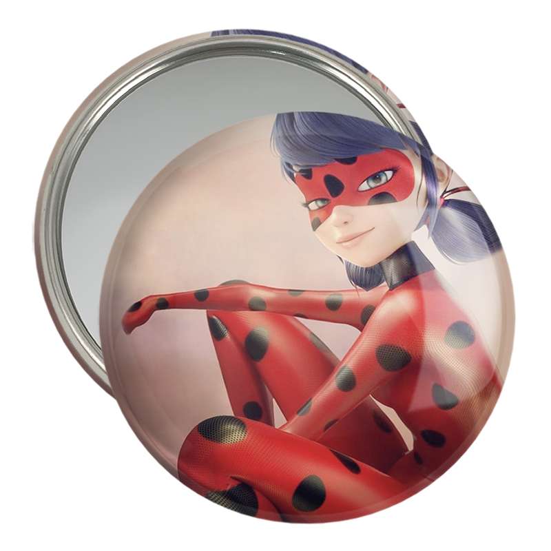 آینه جیبی خندالو مدل دختر کفشدوزکی و پسر گربه ای  کد 2817