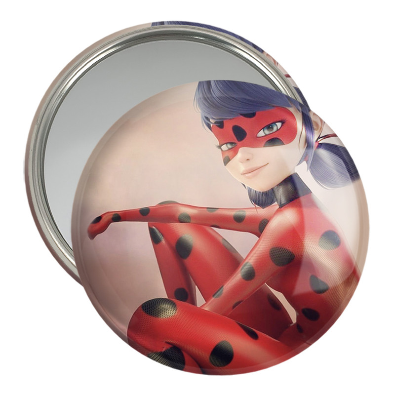 آینه جیبی خندالو مدل دختر کفشدوزکی و پسر گربه ای  کد 2817