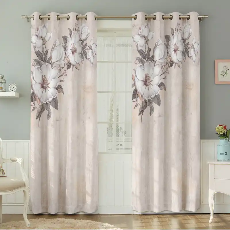 پرده نیروانا طرح سنتی مدل مخمل کد 8090سایز 140×280 سانتی متر