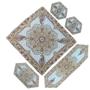 ست 5 تکه رومیزی ترمه طرح افشار 