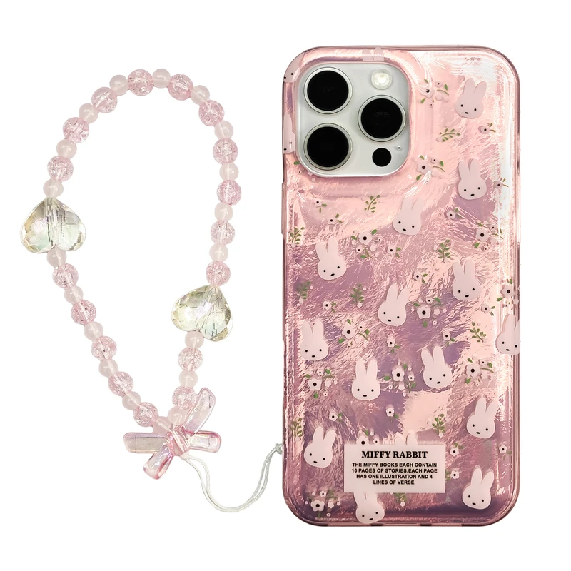 کاور طرح خرگوش کد 02 مناسب برای گوشی موبایل اپل iphone 15 Pro Max به همراه بند آویز