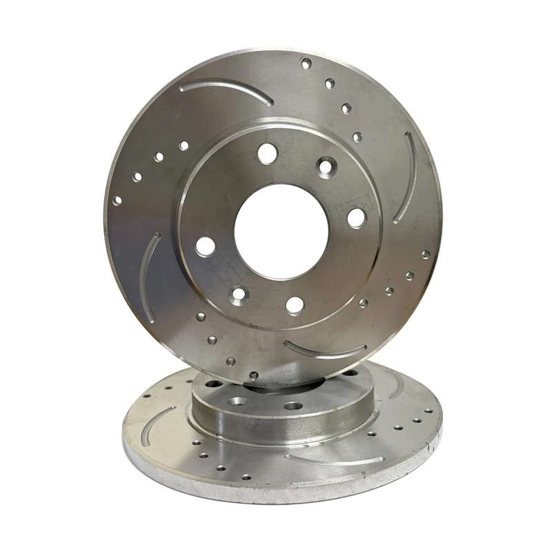 دیسک ترمز چرخ جلو فاضل قطعه توس مدل اسپرت سوراخ دار مناسب برای 206 تیپ 2 بسته 2 عددی