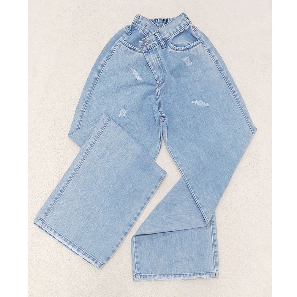 شلوار جین زاپ دار زنانه دیان مدل بگ -  - 5