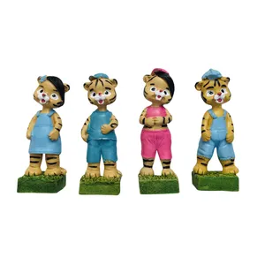 مجسمه  طرح ببر سال مدل 390 مجموعه 4 عددی