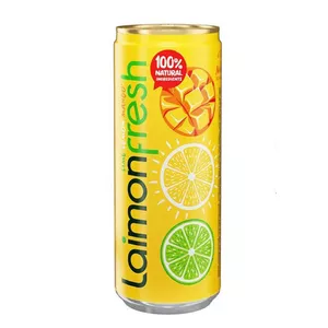 نوشیدنی گازدار لیمو انبه لایمون فرش - 330 میلی لیتر