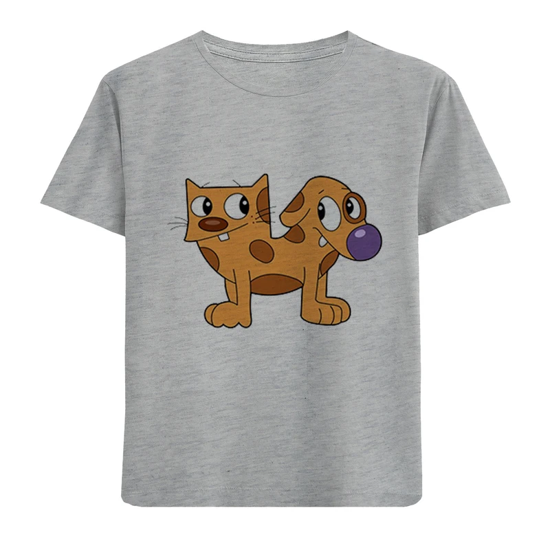 تی شرت آستین کوتاه پسرانه مدل گربه سگ D145