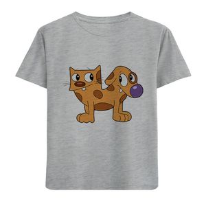 نقد و بررسی تی شرت آستین کوتاه پسرانه مدل گربه سگ D145 توسط خریداران