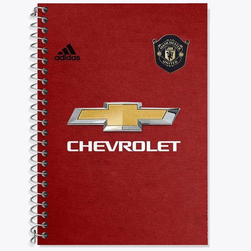 دفتر زبان 50 برگ خندالو مدل دو خط طرح باشگاه منچستریونایتد Manchester United کد 2101