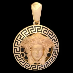 تخفیف آویز گردنبند طلا 18 عیار زنانه طلای مستجابی طرح ورساچه کد 8654