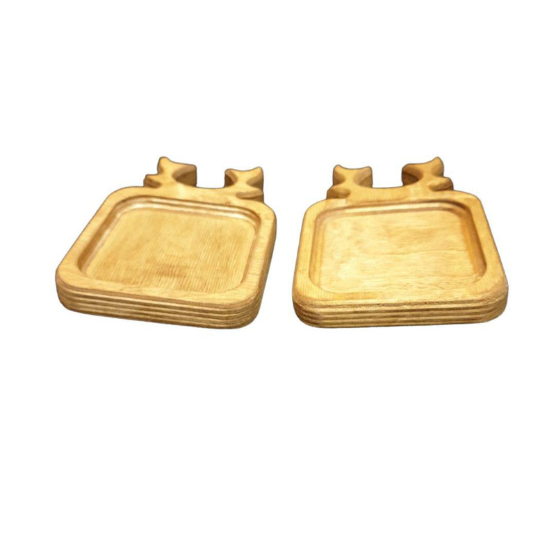 زیر لیوانی مدل چوبی کد R103 مجموعه دو عددی