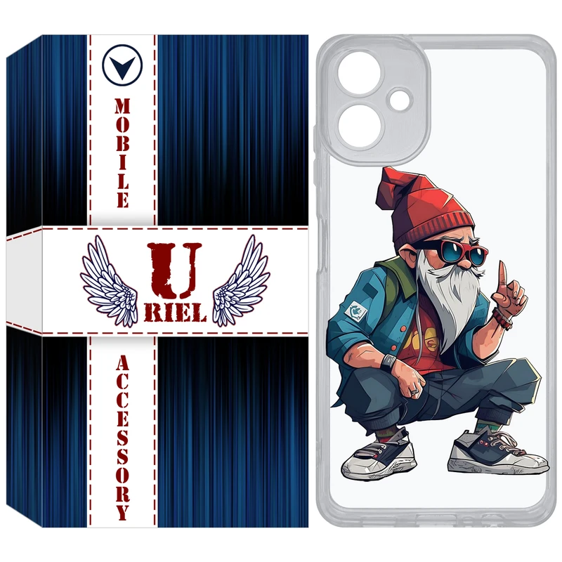 کاور یوریل مدل Clear کد 48 طرح پیرمرد مناسب برای گوشی موبایل سامسونگ Galaxy A06