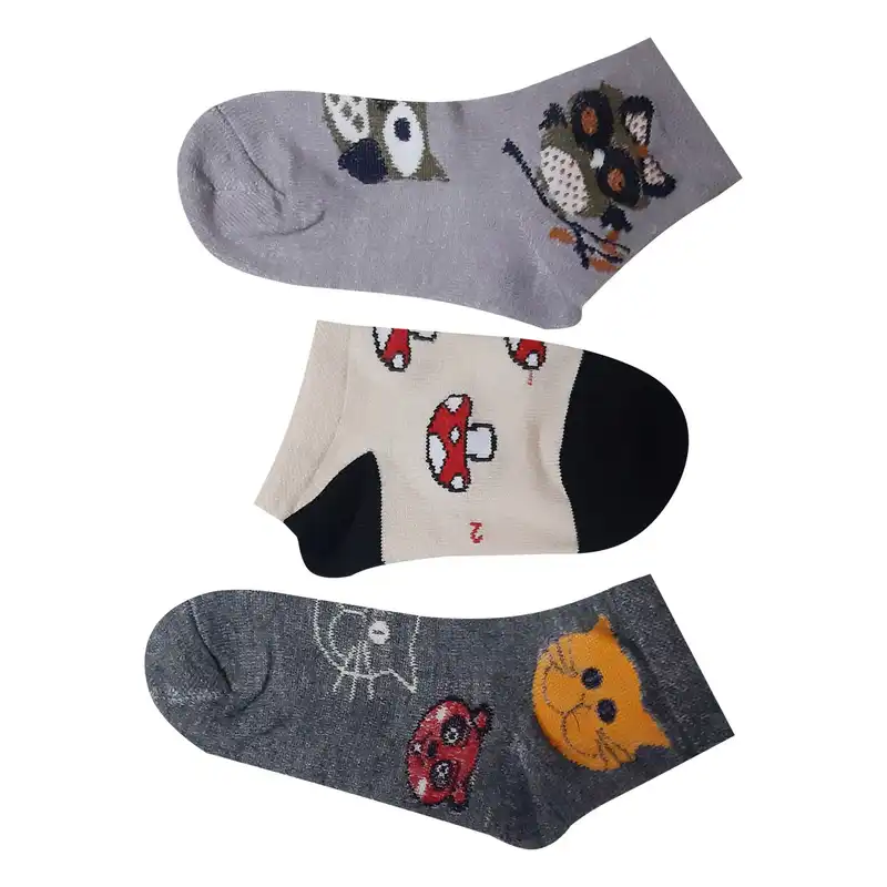 جوراب دخترانه کد 270 مجموعه 3 عددی