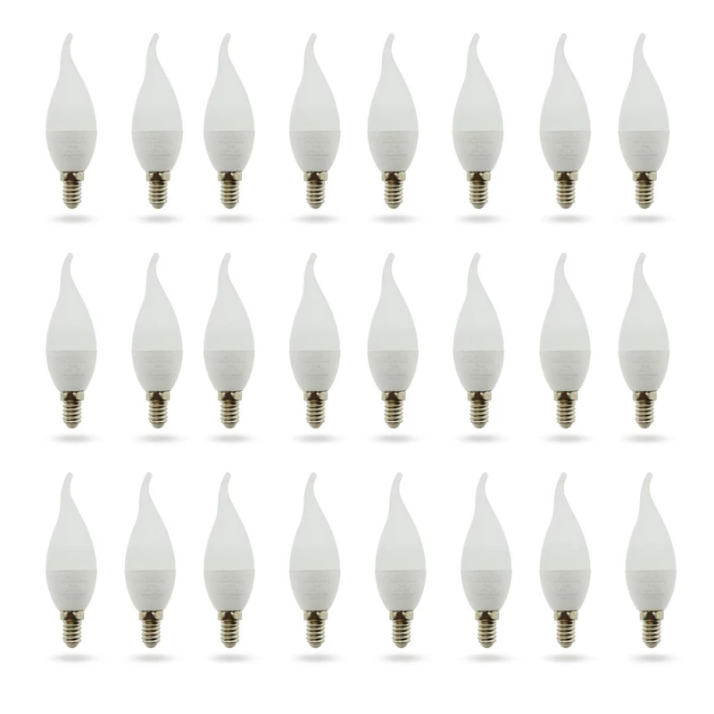 لامپ ال ای دی 7 وات نمانور مدل اشکی پایه کوتاه پایه E14 مجموعه 24 عددی