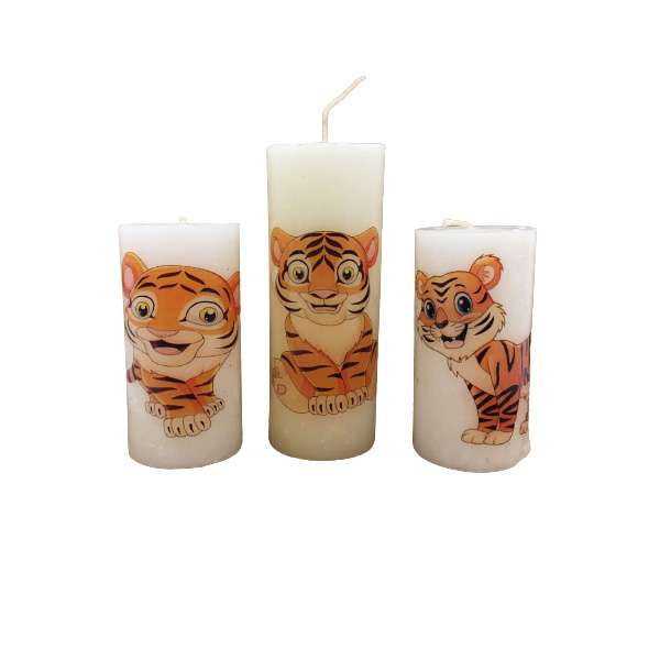 شمع مدل ببر کد 477 مجموعه 3 عددی